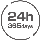 24時間365日の連続稼働